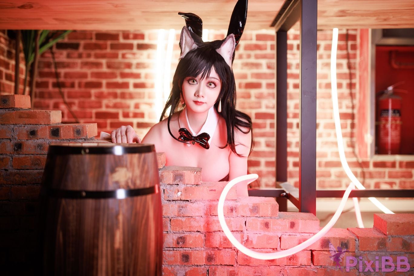 Cosplayer A Xuexue azur lane Atago bunny girl PixiBB.COM 011