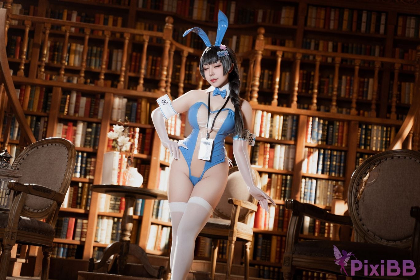 Cosplayer Husensen Nikke goddess of victory Meri Rabbit PixiBB.COM 005