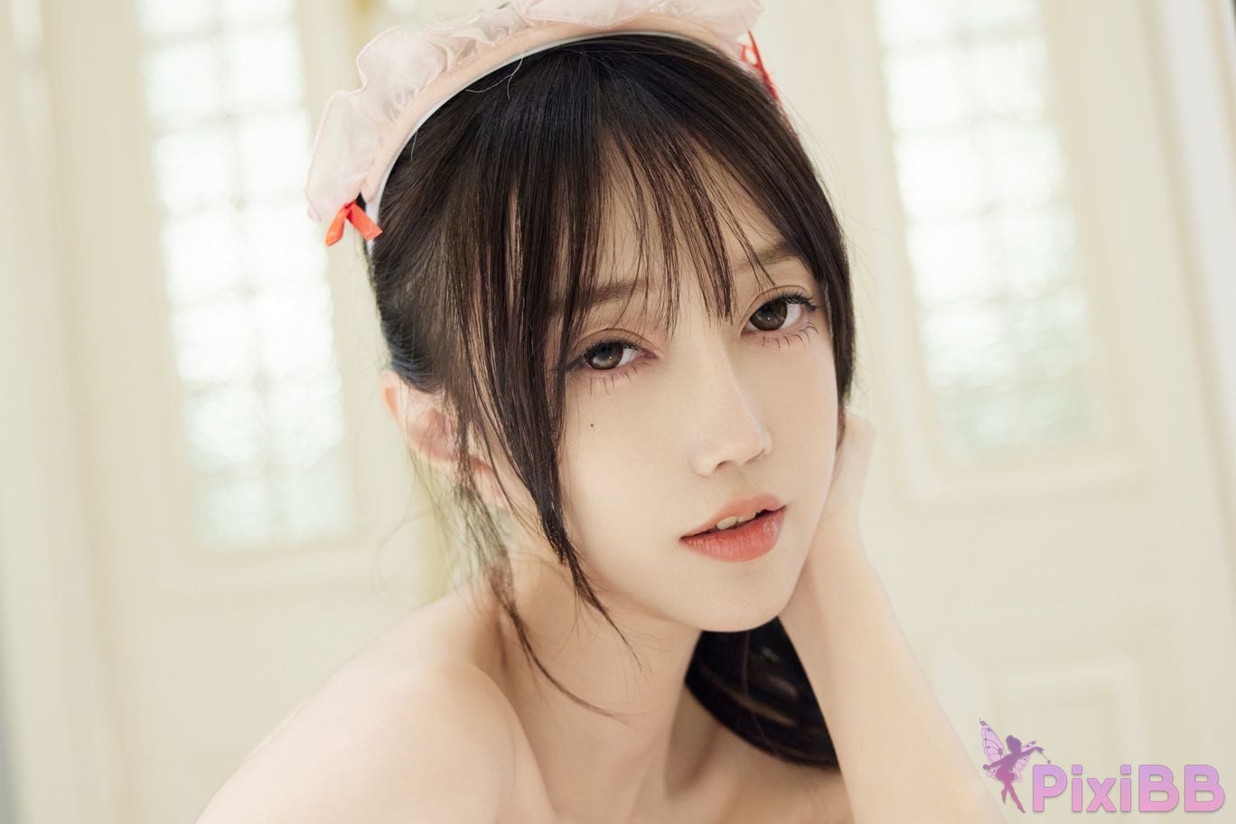 No watermark for in app purchases Yueer Yue er pink maid PixiBB.COM 036