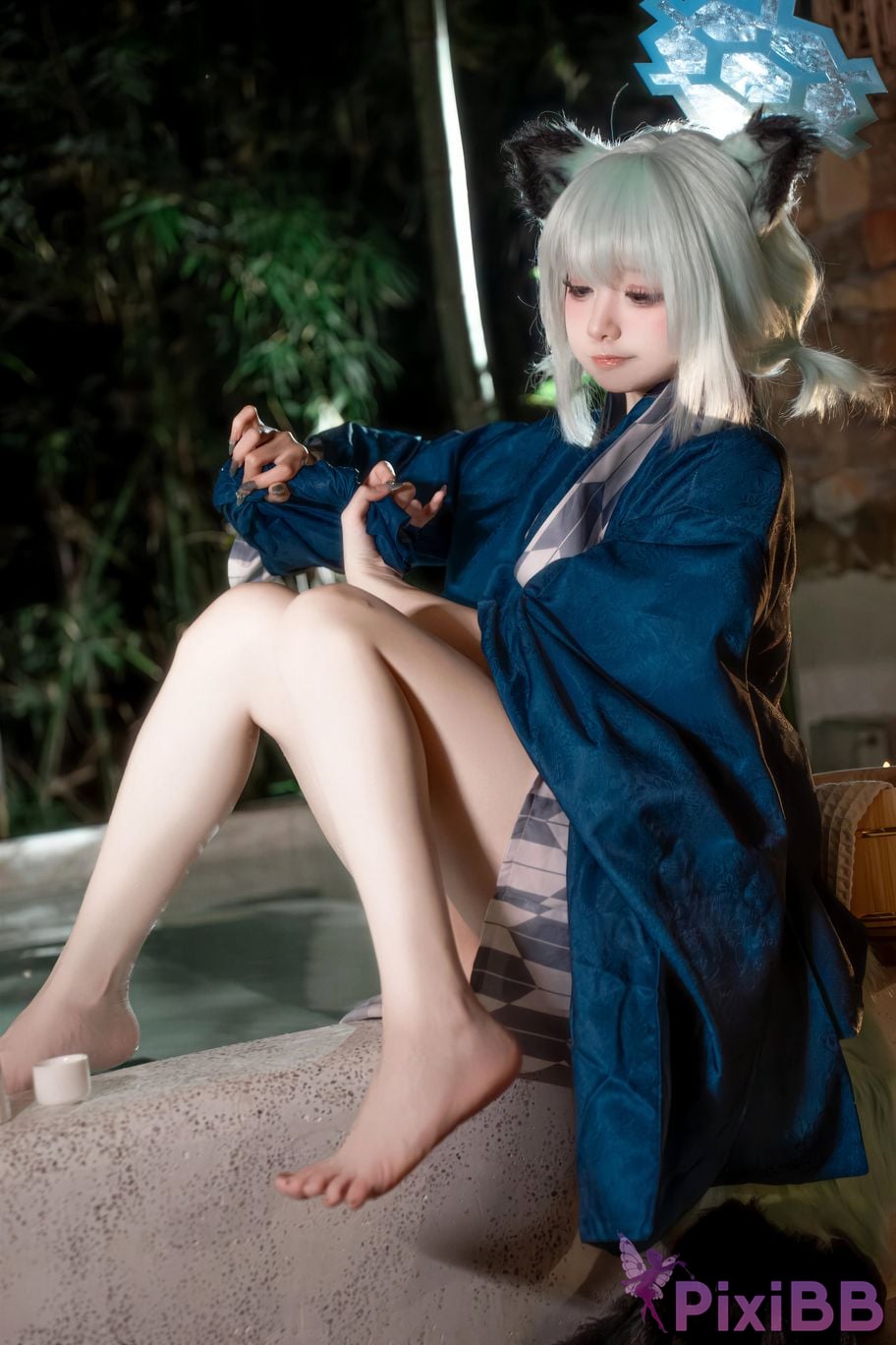 Cosplayer Zhiyue Etsu ko Blue Archive Shigure Hot Spring PixiBB.COM 009
