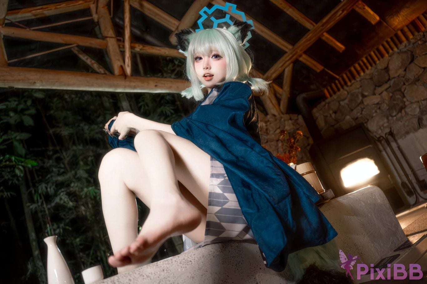 Cosplayer Zhiyue Etsu ko Blue Archive Shigure Hot Spring PixiBB.COM 011