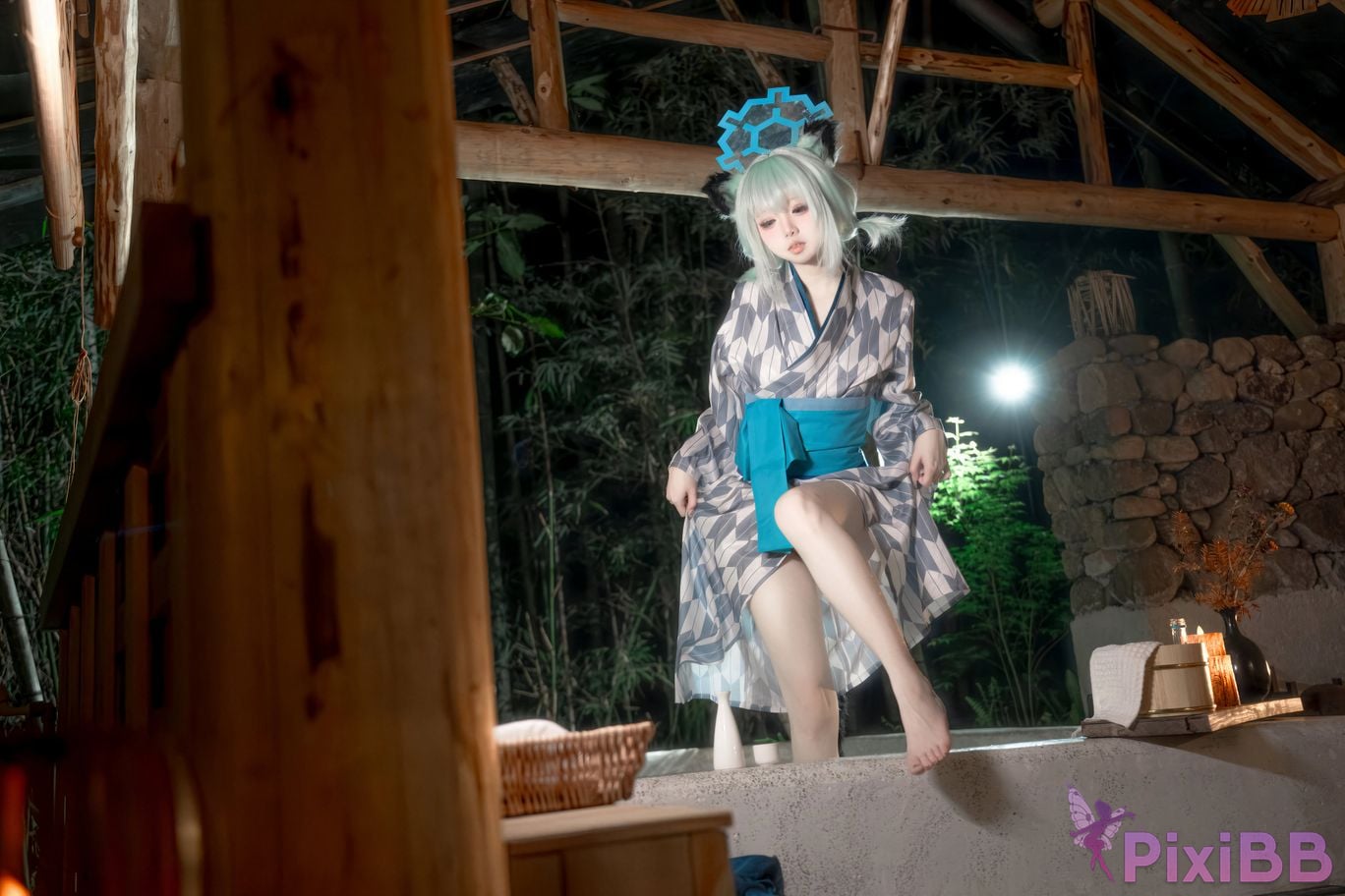 Cosplayer Zhiyue Etsu ko Blue Archive Shigure Hot Spring PixiBB.COM 012
