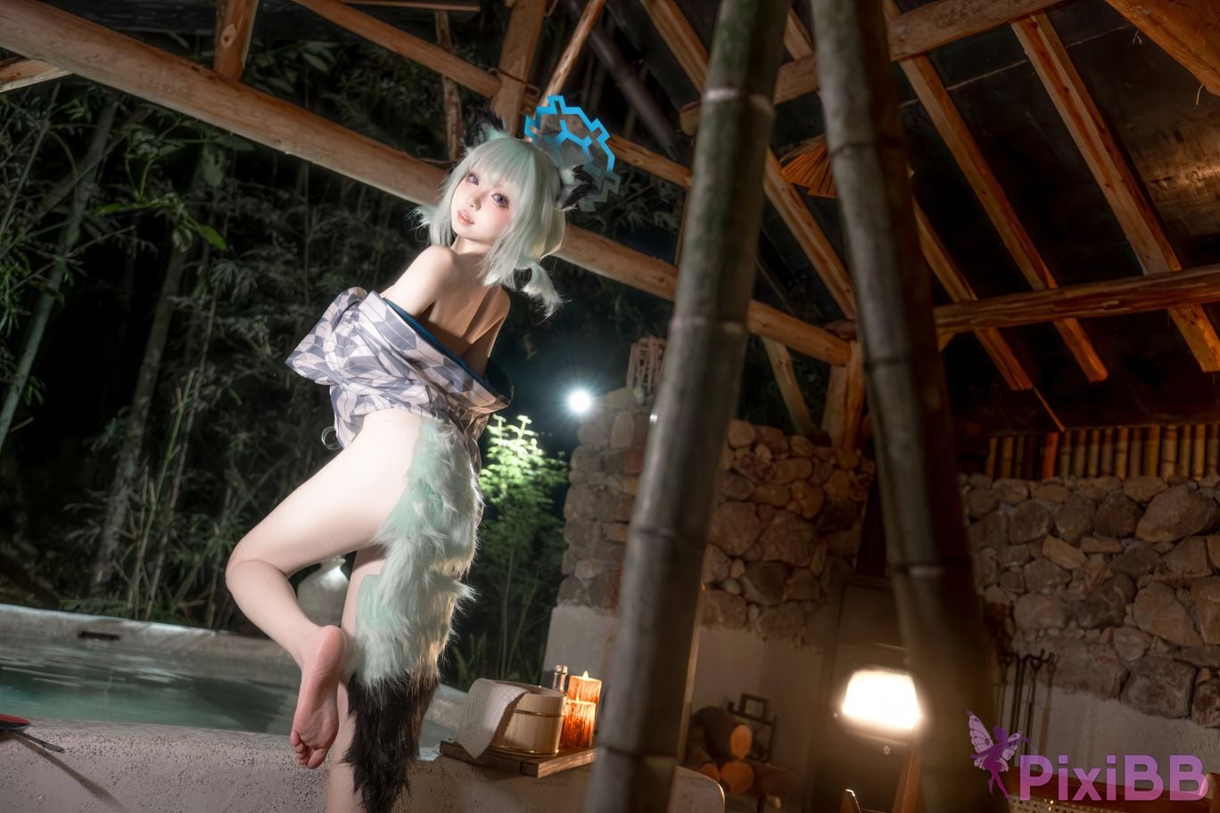 Cosplayer Zhiyue Etsu ko Blue Archive Shigure Hot Spring PixiBB.COM 017