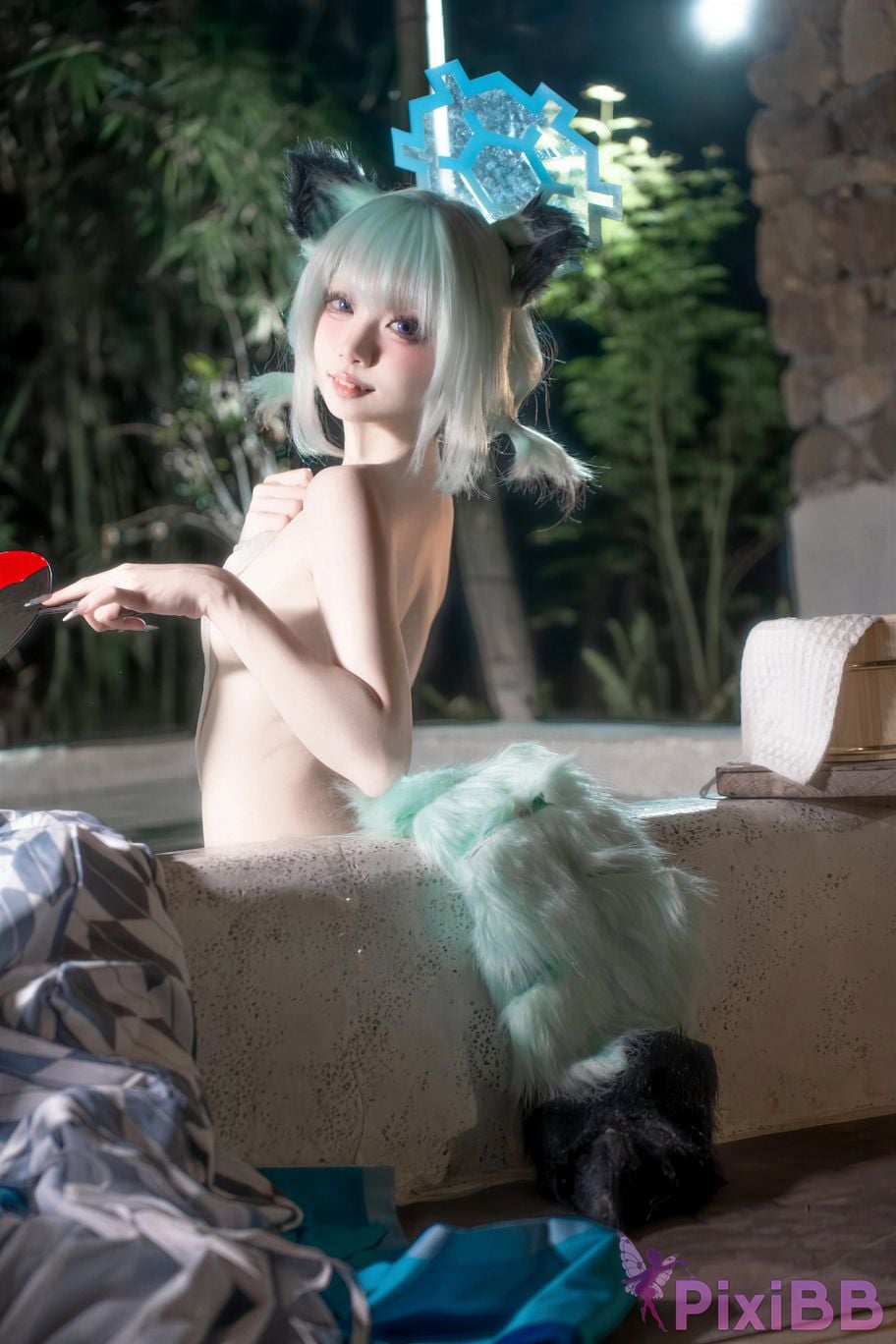 Cosplayer Zhiyue Etsu ko Blue Archive Shigure Hot Spring PixiBB.COM 018
