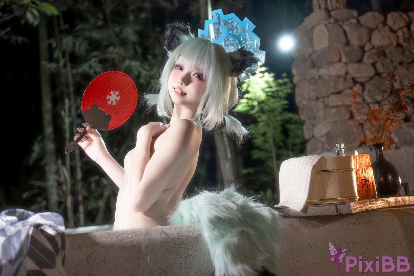 Cosplayer Zhiyue Etsu ko Blue Archive Shigure Hot Spring PixiBB.COM 019