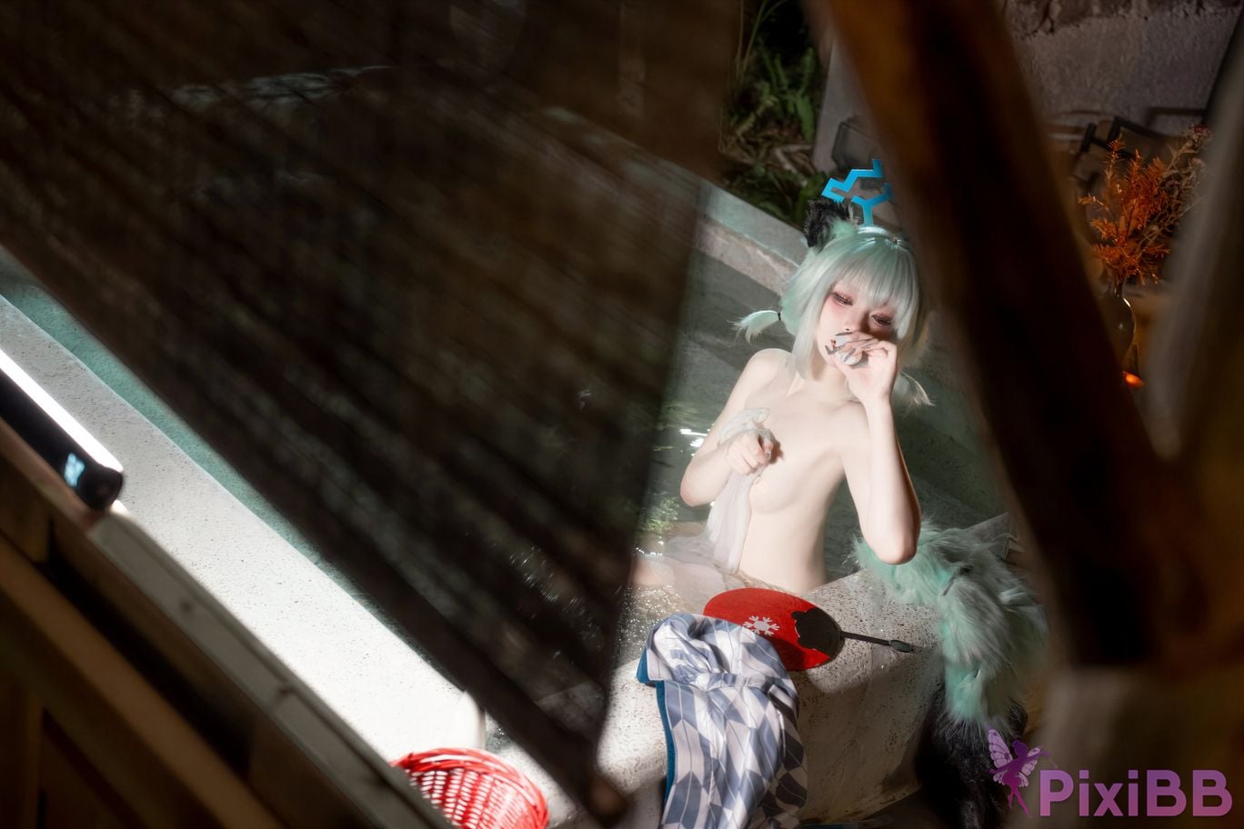 Cosplayer Zhiyue Etsu ko Blue Archive Shigure Hot Spring PixiBB.COM 020