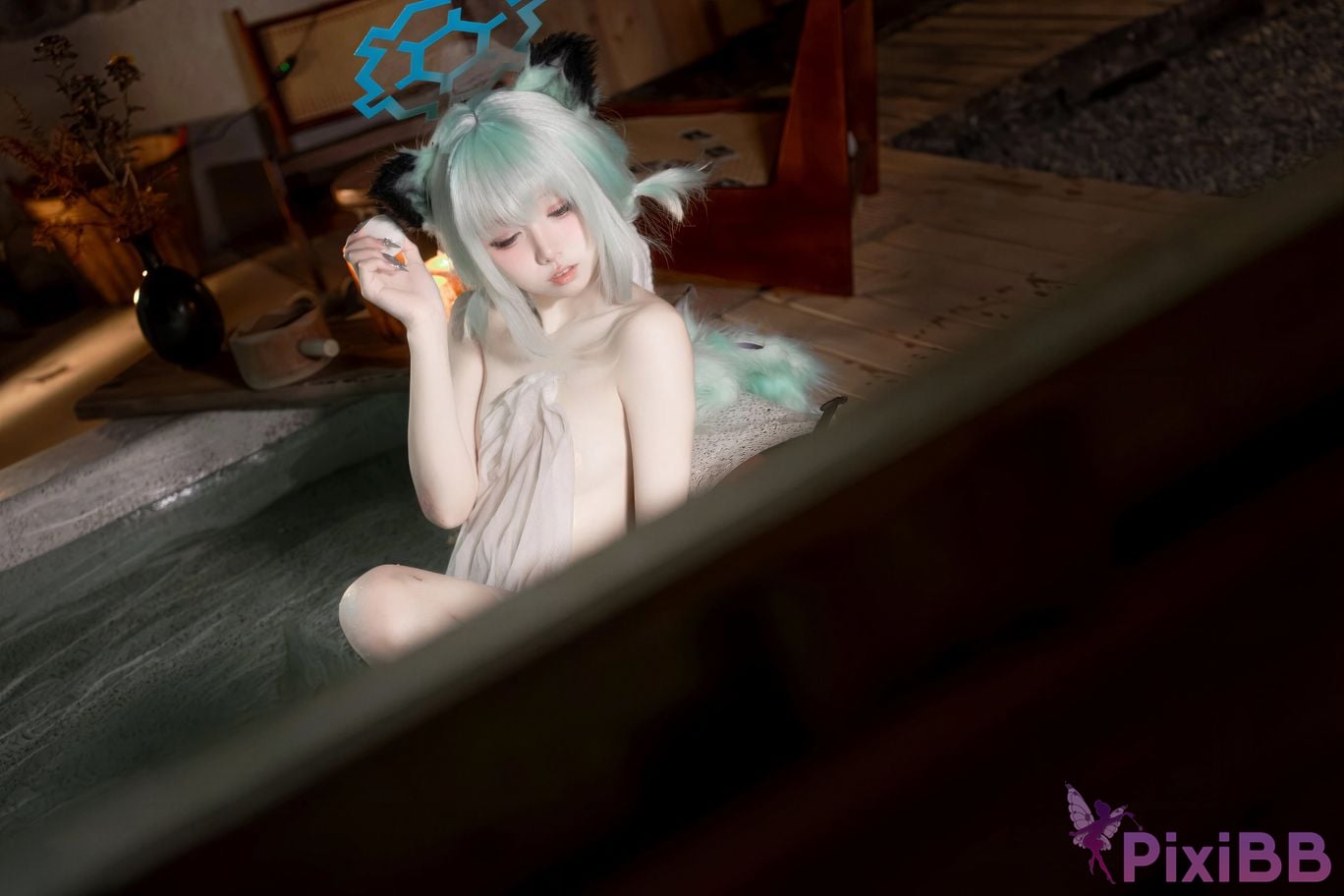 Cosplayer Zhiyue Etsu ko Blue Archive Shigure Hot Spring PixiBB.COM 023