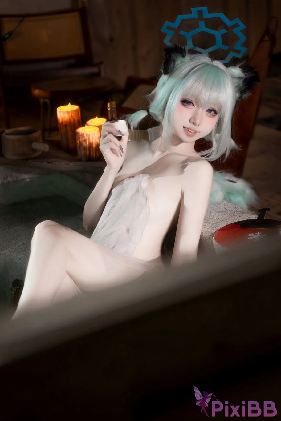 Cosplayer Zhiyue Etsu ko Blue Archive Shigure Hot Spring PixiBB.COM 026