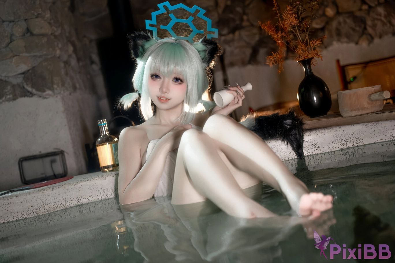 Cosplayer Zhiyue Etsu ko Blue Archive Shigure Hot Spring PixiBB.COM 029