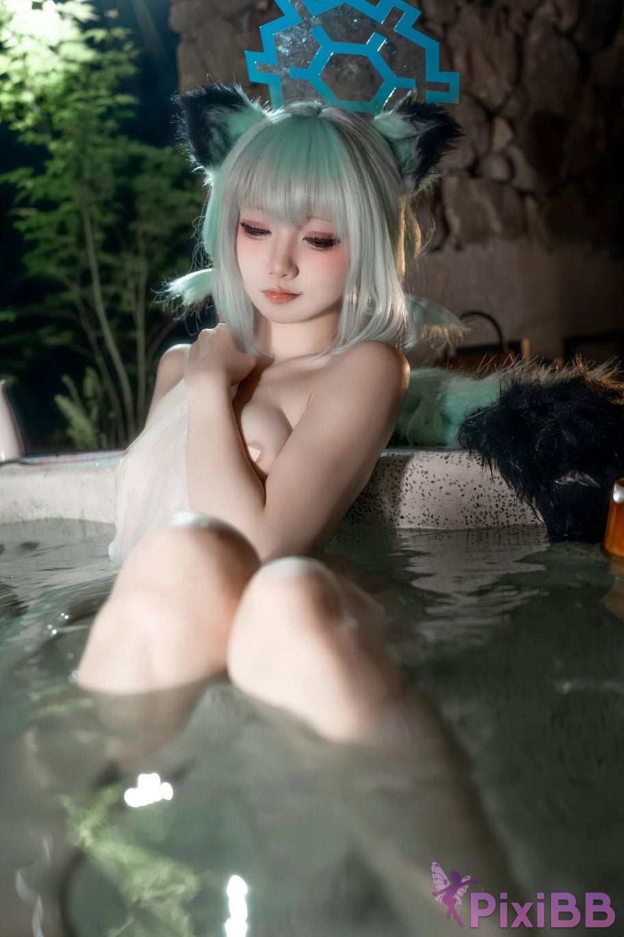 Cosplayer Zhiyue Etsu ko Blue Archive Shigure Hot Spring PixiBB.COM 038