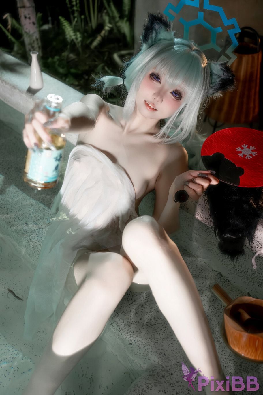Cosplayer Zhiyue Etsu ko Blue Archive Shigure Hot Spring PixiBB.COM 041
