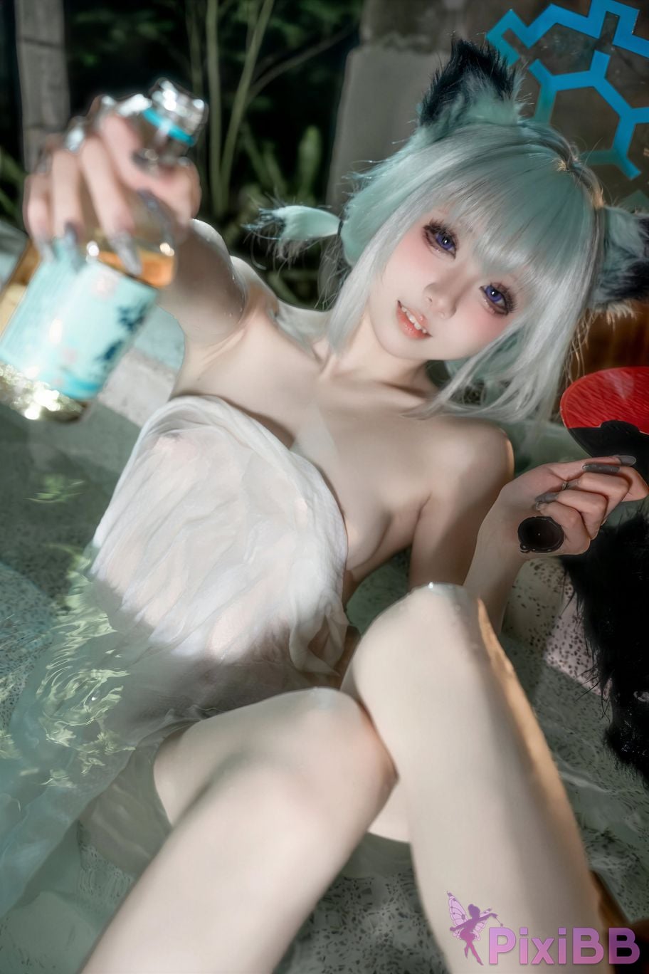 Cosplayer Zhiyue Etsu ko Blue Archive Shigure Hot Spring PixiBB.COM 042