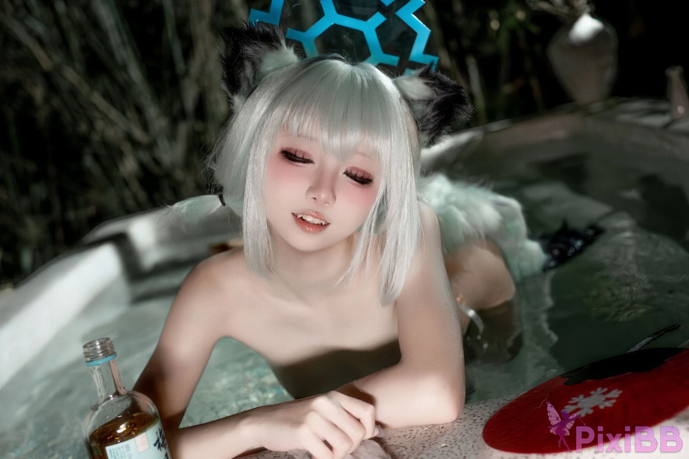 Cosplayer Zhiyue Etsu ko Blue Archive Shigure Hot Spring PixiBB.COM 048