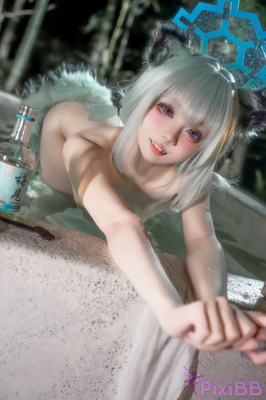 Cosplayer Zhiyue Etsu ko Blue Archive Shigure Hot Spring PixiBB.COM 057