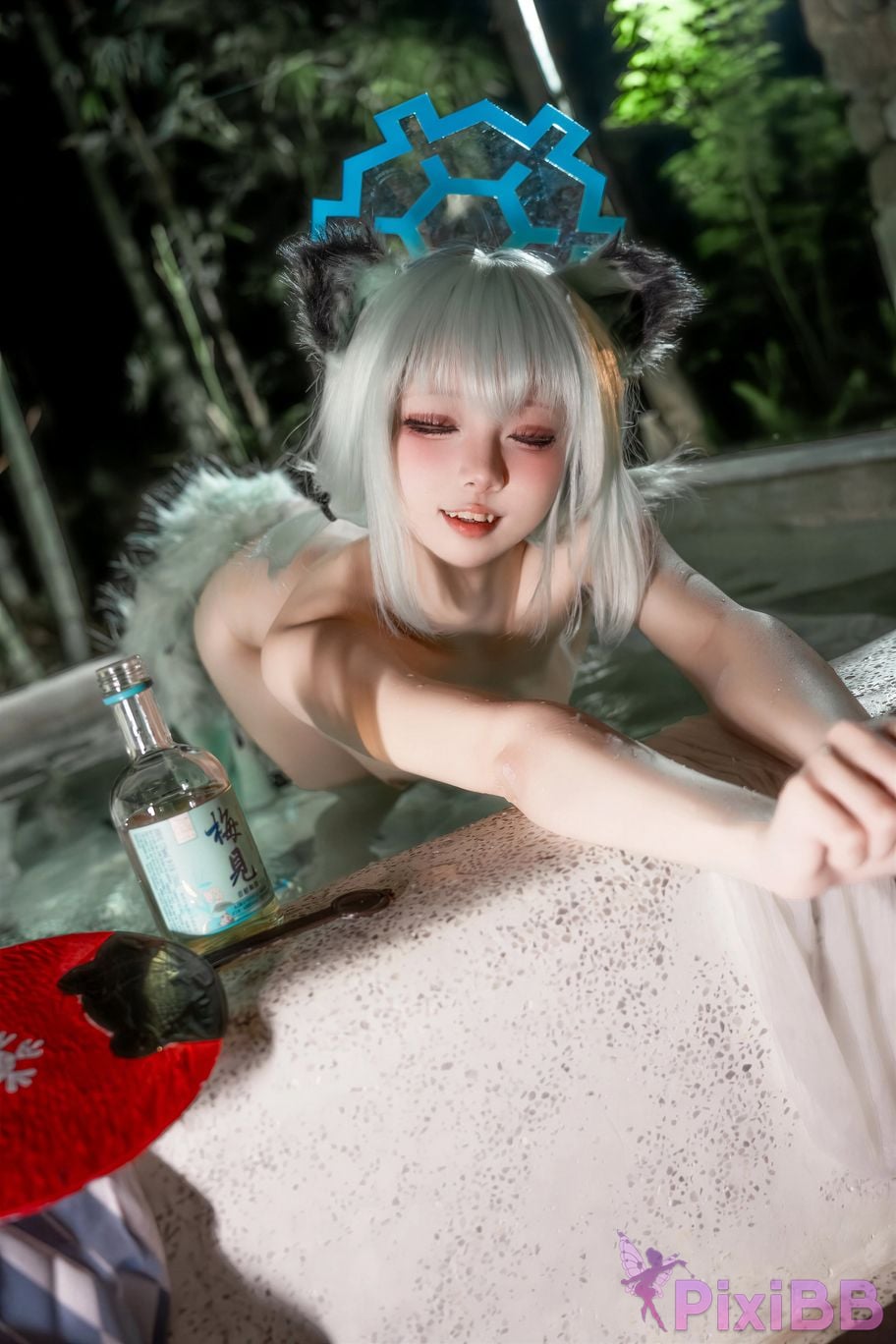 Cosplayer Zhiyue Etsu ko Blue Archive Shigure Hot Spring PixiBB.COM 058