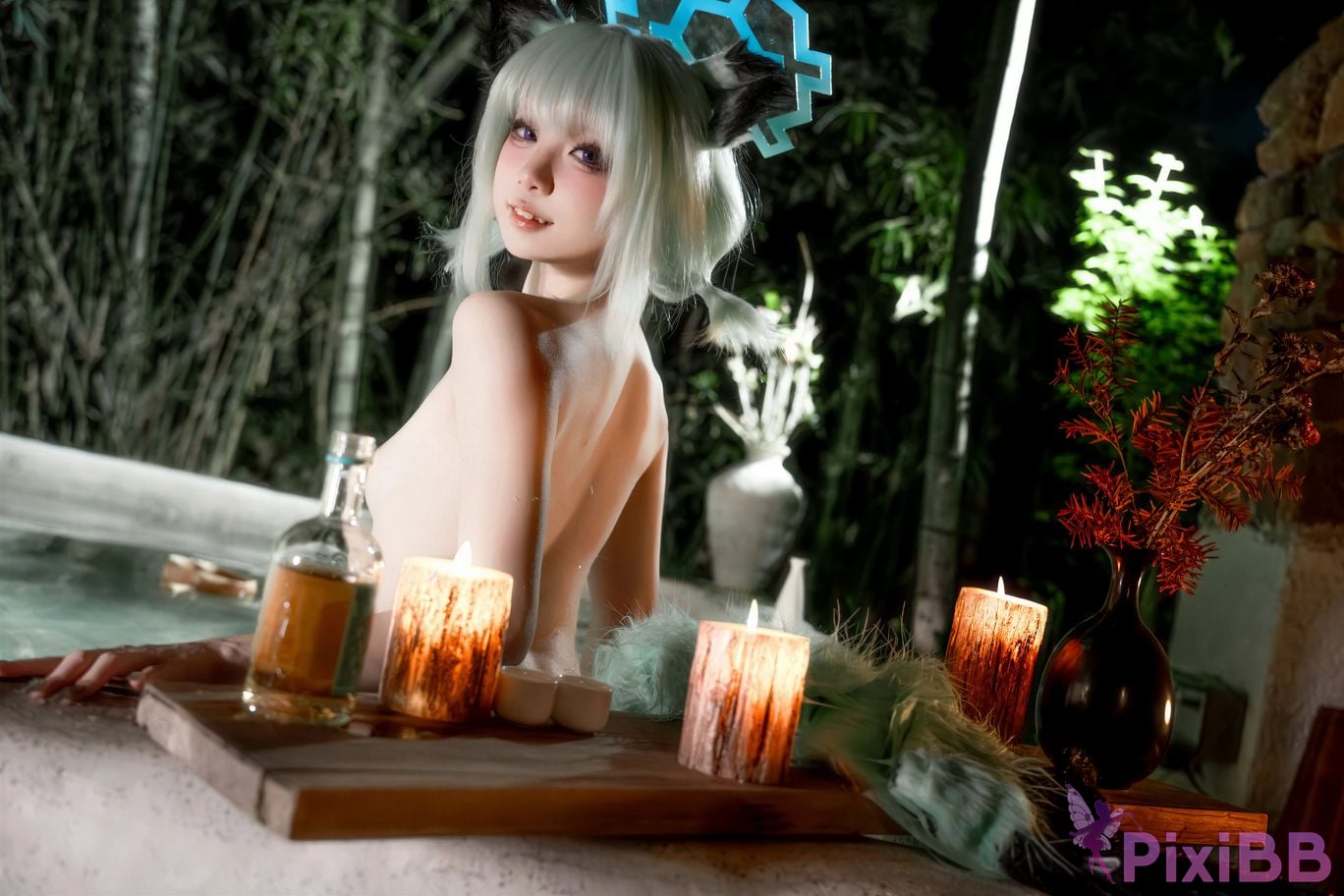 Cosplayer Zhiyue Etsu ko Blue Archive Shigure Hot Spring PixiBB.COM 060