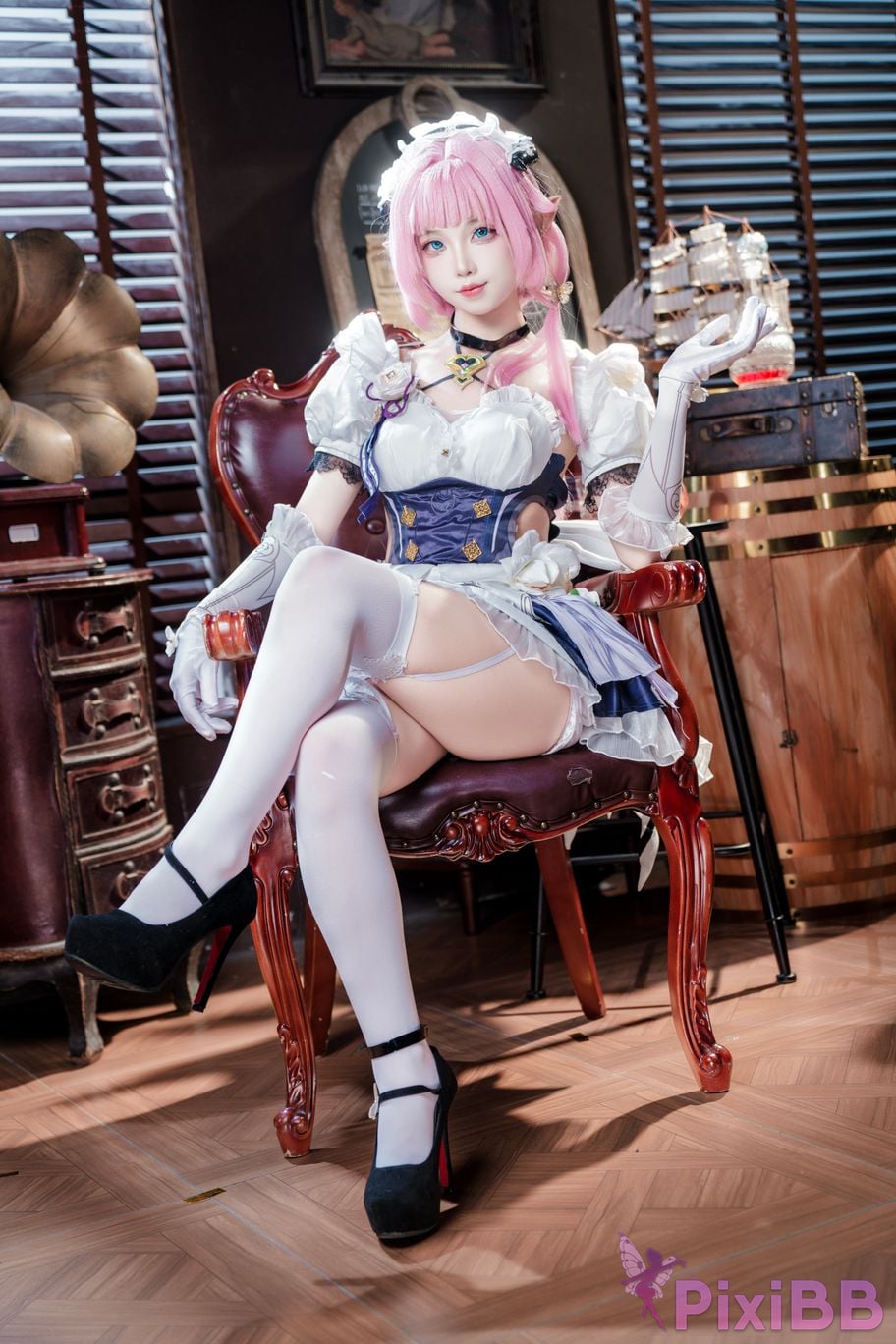 Cosplayer fox jiujiu Maid Alicia PixiBB.COM 001