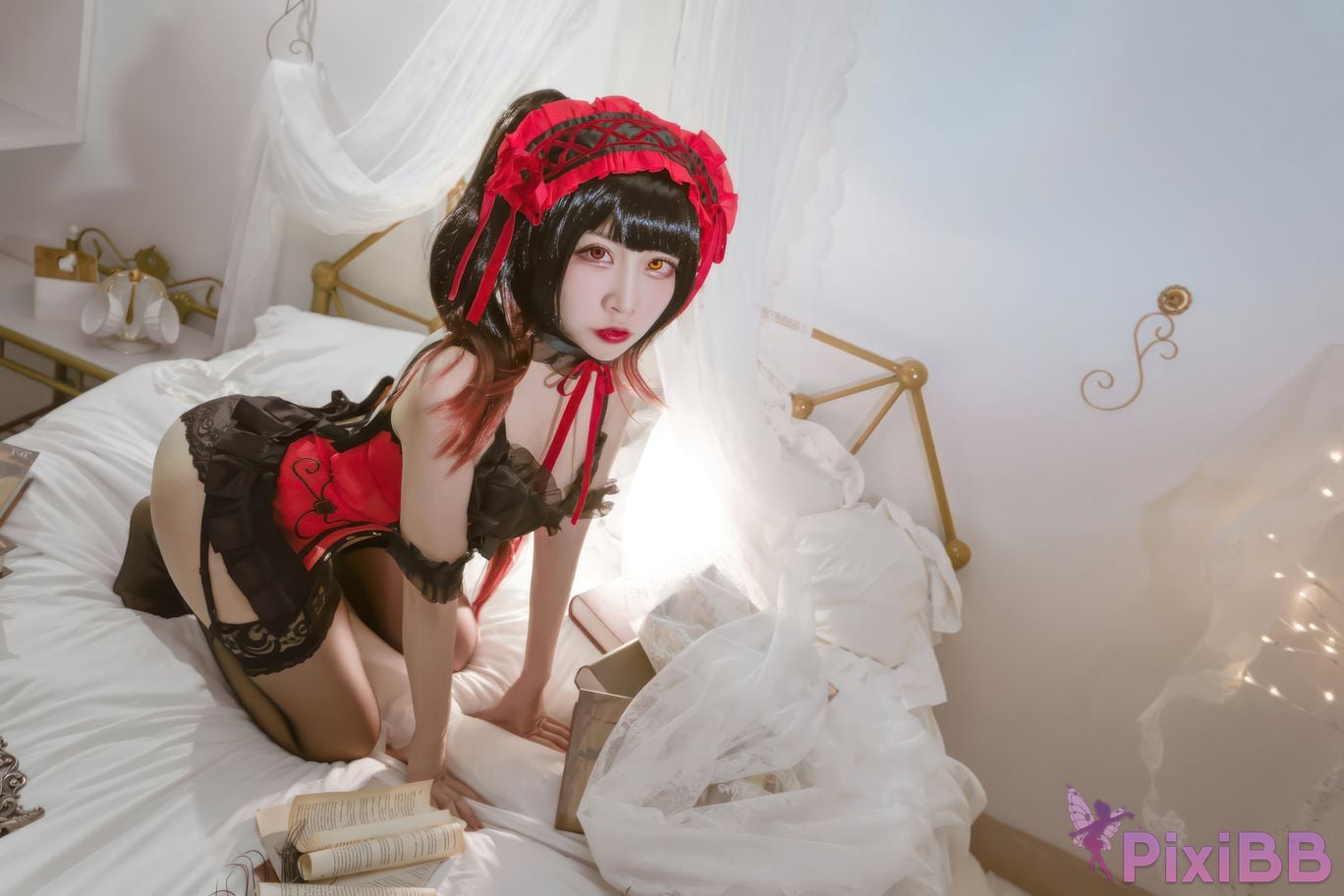 Cosplayer Second Assistant Nisa Tokisaki Kurumi pajamas PixiBB.COM 008