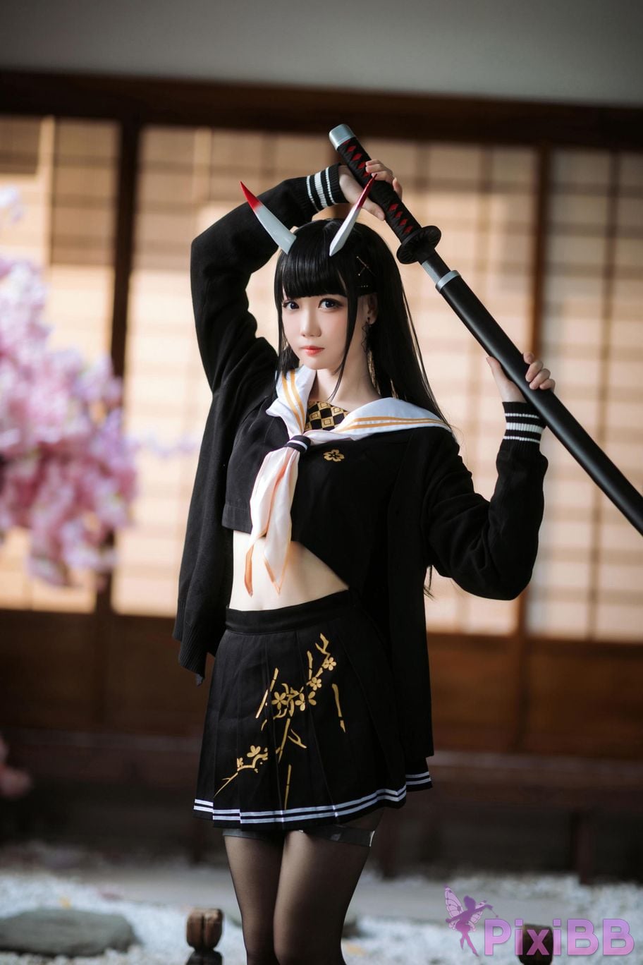Cosplayer Braised carbon azur lane Xiu PixiBB.COM 003