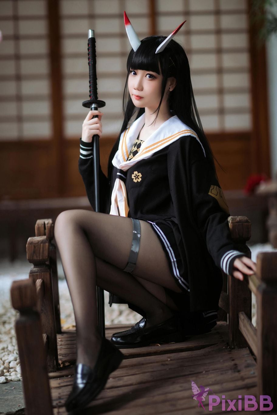 Cosplayer Braised carbon azur lane Xiu PixiBB.COM 004