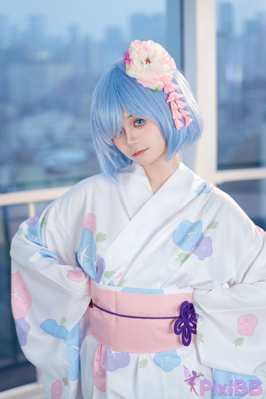Cosplayer Tomoko Kyodaiou Life in another world from scratch Rem Kimono PixiBB.COM 008
