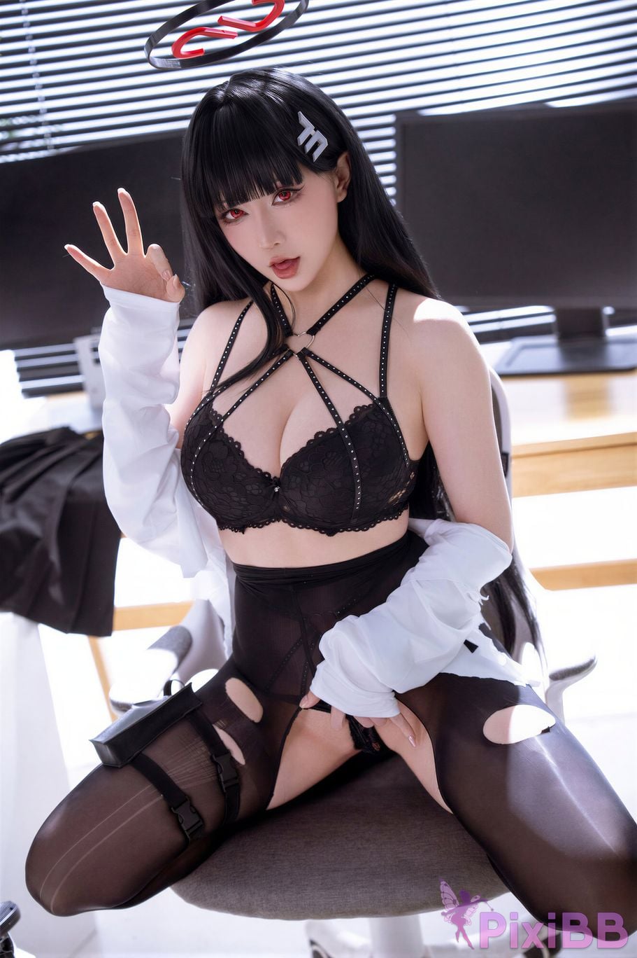 Cosplayer The star is late Hoshilily 2026 Year 07 monthly plan A Blue Archive diao yue ryouryouryou ren PixiBB.COM 036