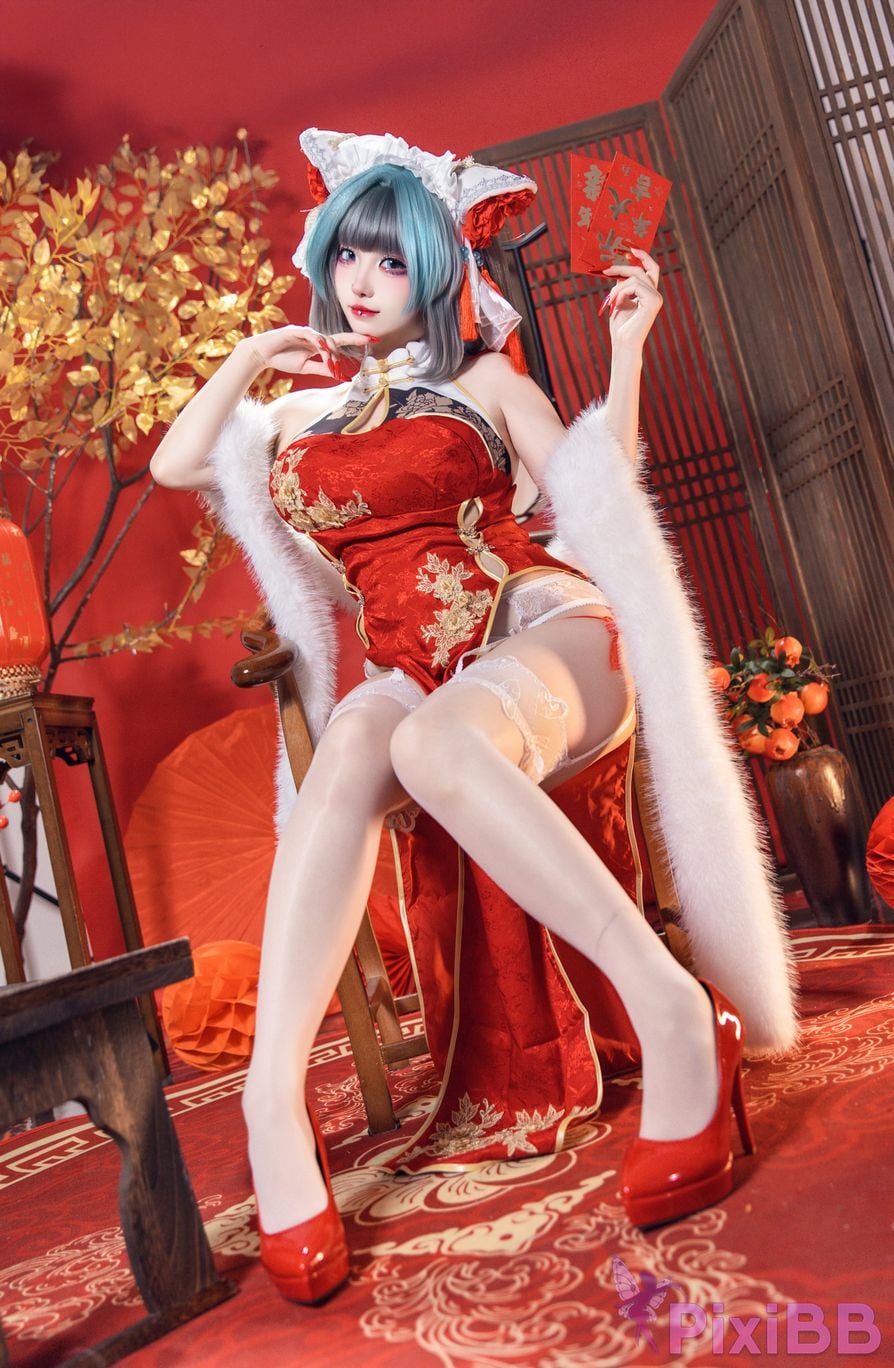 Cosplayer soso swish azur lane Double Cheshire Phoenix PixiBB.COM 030