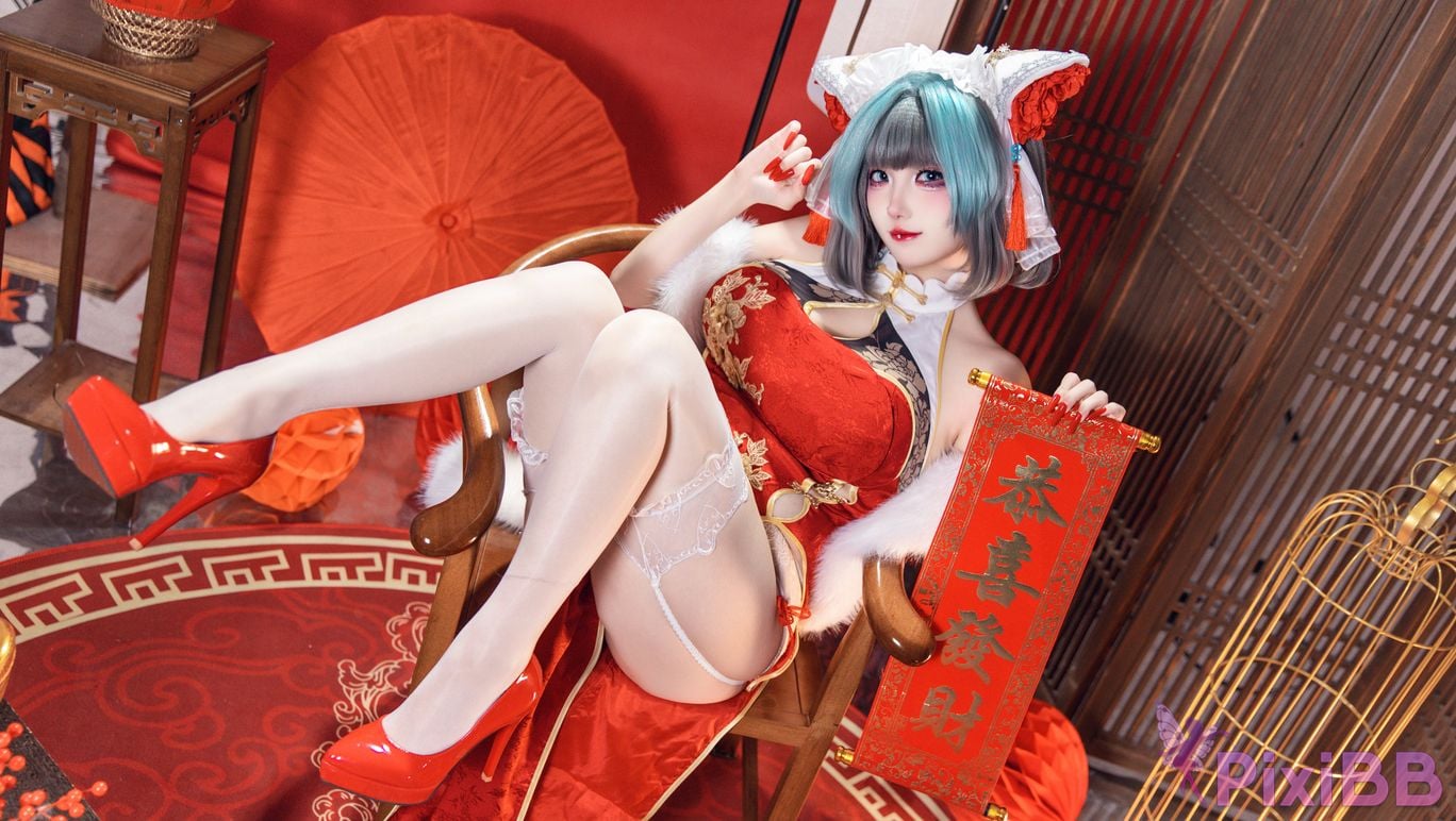 Cosplayer soso swish azur lane Double Cheshire Phoenix PixiBB.COM 032