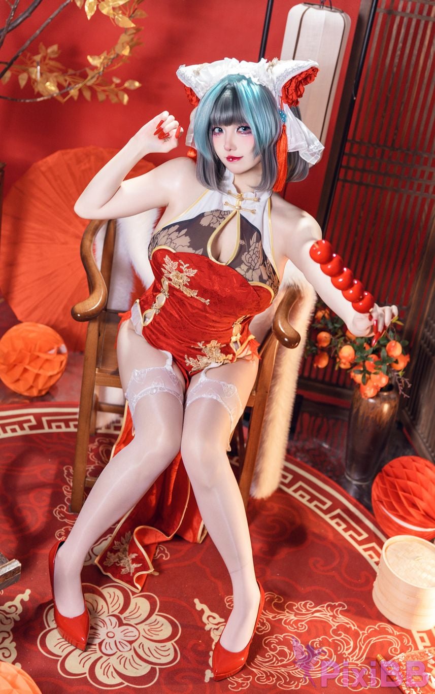 Cosplayer soso swish azur lane Double Cheshire Phoenix PixiBB.COM 036