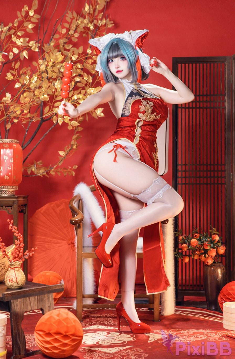 Cosplayer soso swish azur lane Double Cheshire Phoenix PixiBB.COM 037