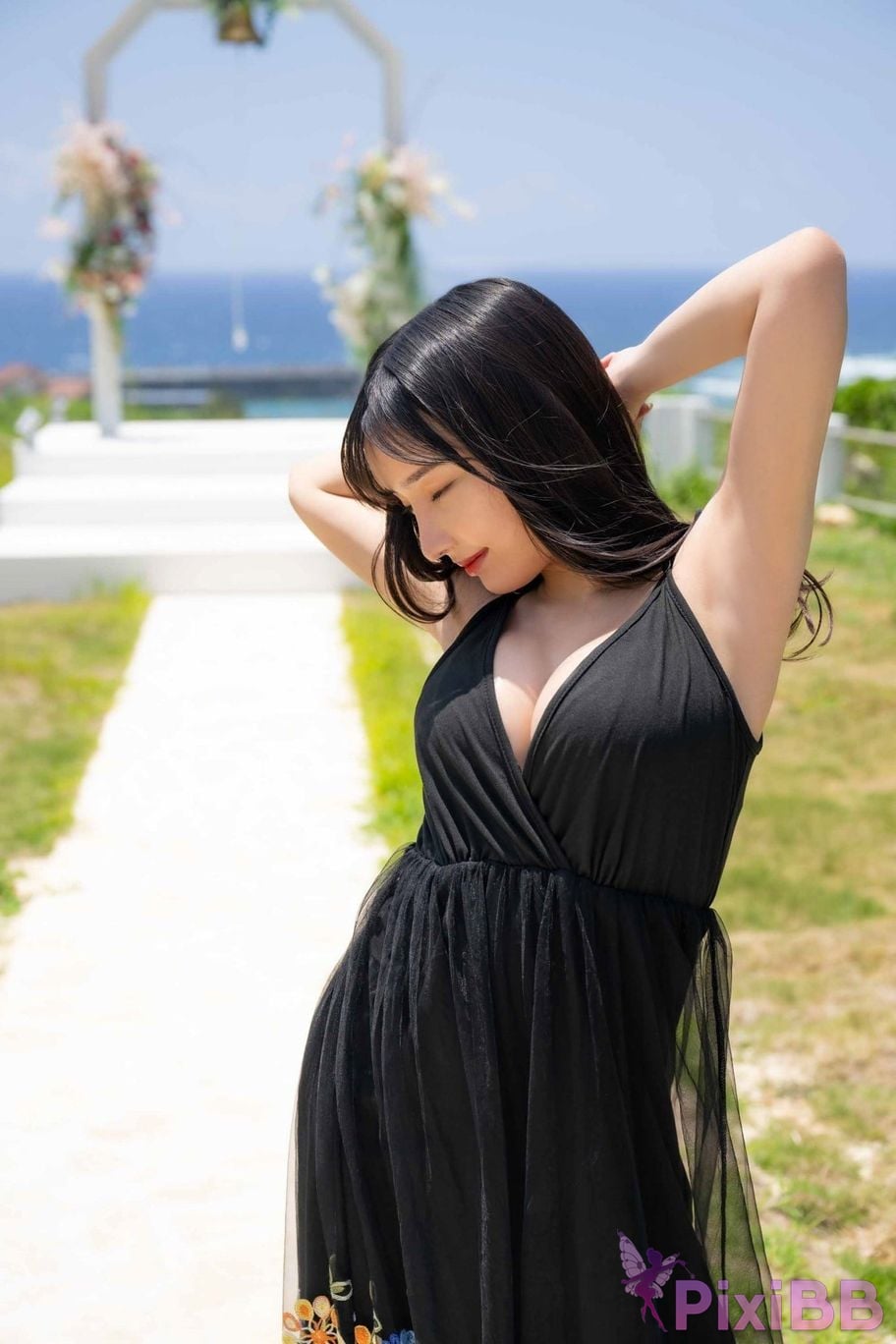 Japanese Idol Karen Yuzuriha blue and pure abundantly Weekly modern digital photo collection Premium nude series PixiBB.COM 003