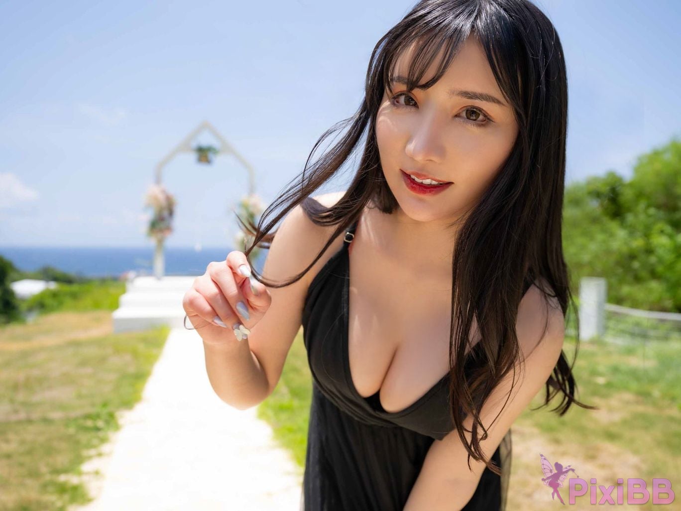 Japanese Idol Karen Yuzuriha blue and pure abundantly Weekly modern digital photo collection Premium nude series PixiBB.COM 004