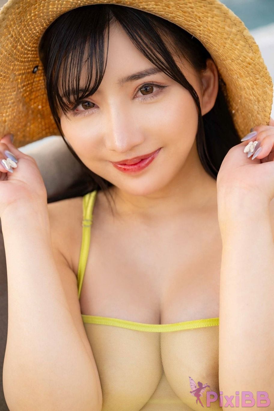 Japanese Idol Karen Yuzuriha blue and pure abundantly Weekly modern digital photo collection Premium nude series PixiBB.COM 076
