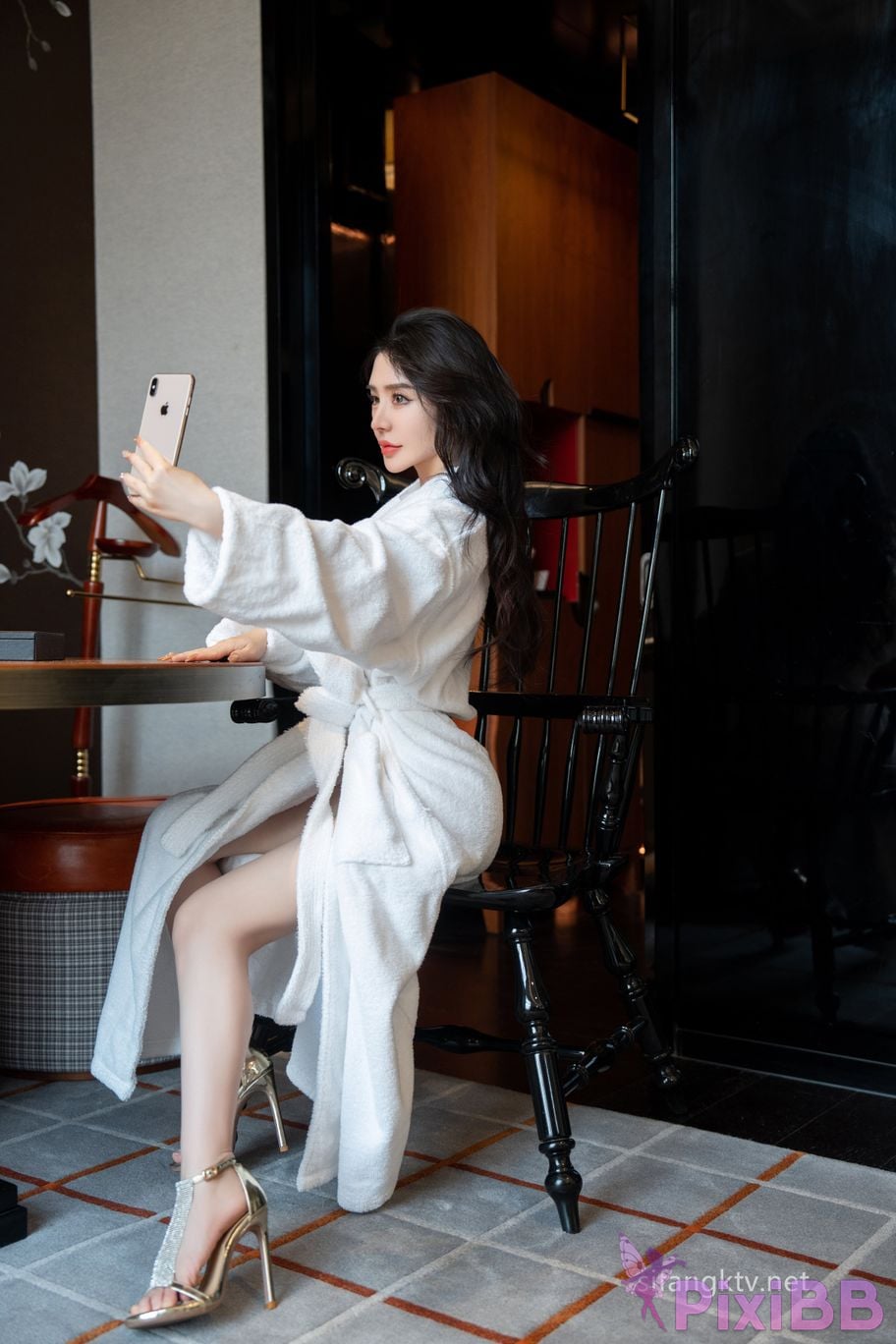 No watermark for in app purchases Pan Jiaojiao bathrobe sexy lace PixiBB.COM 001