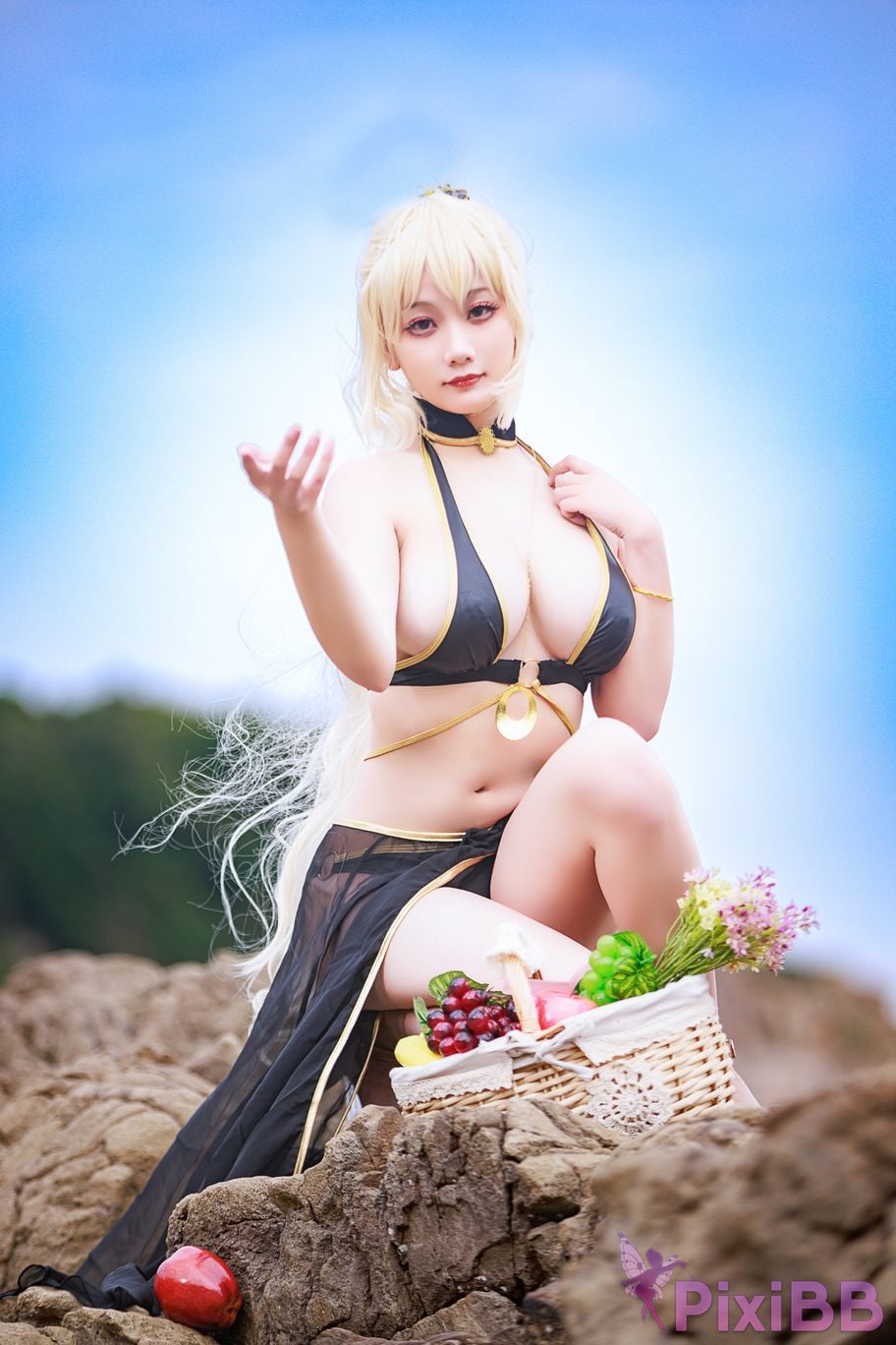 Cosplayer A Xuexue Heizhen swimsuit PixiBB.COM 006