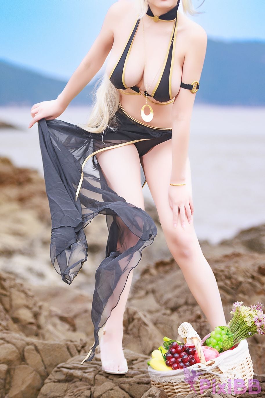 Cosplayer A Xuexue Heizhen swimsuit PixiBB.COM 007