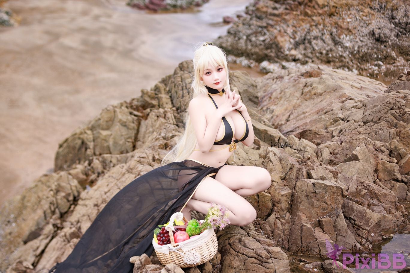 Cosplayer A Xuexue Heizhen swimsuit PixiBB.COM 010