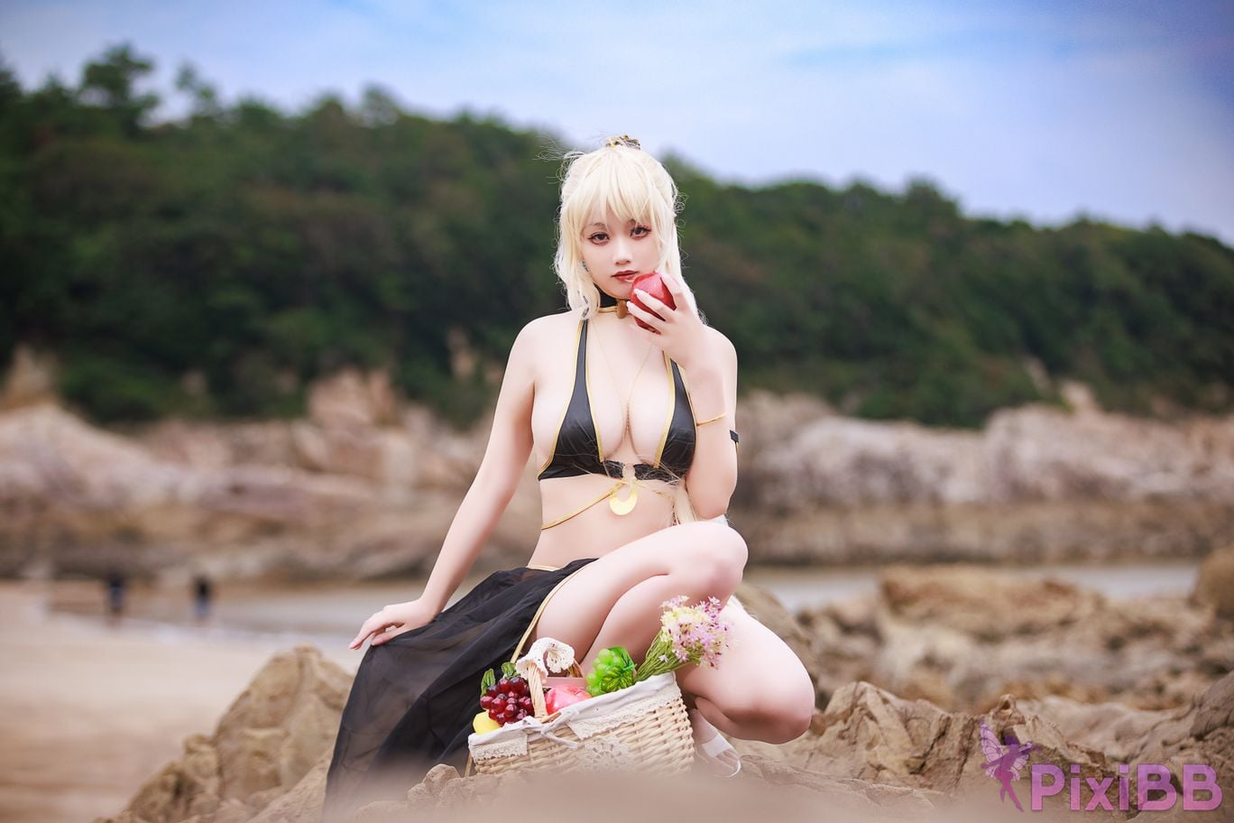 Cosplayer A Xuexue Heizhen swimsuit PixiBB.COM 017