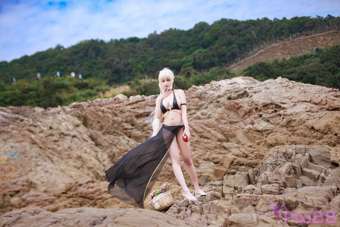 Cosplayer A Xuexue Heizhen swimsuit PixiBB.COM 018