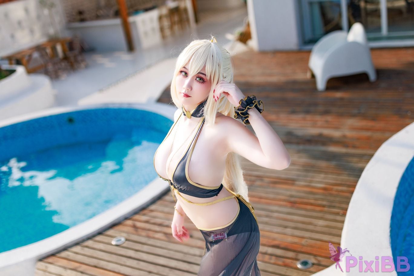 Cosplayer A Xuexue Heizhen swimsuit PixiBB.COM 020