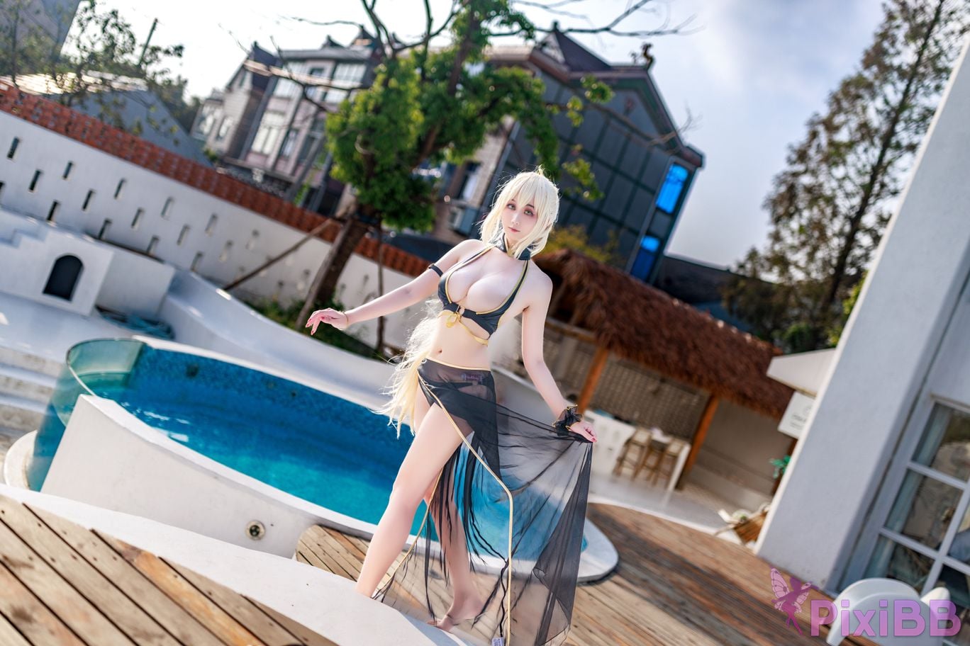 Cosplayer A Xuexue Heizhen swimsuit PixiBB.COM 024
