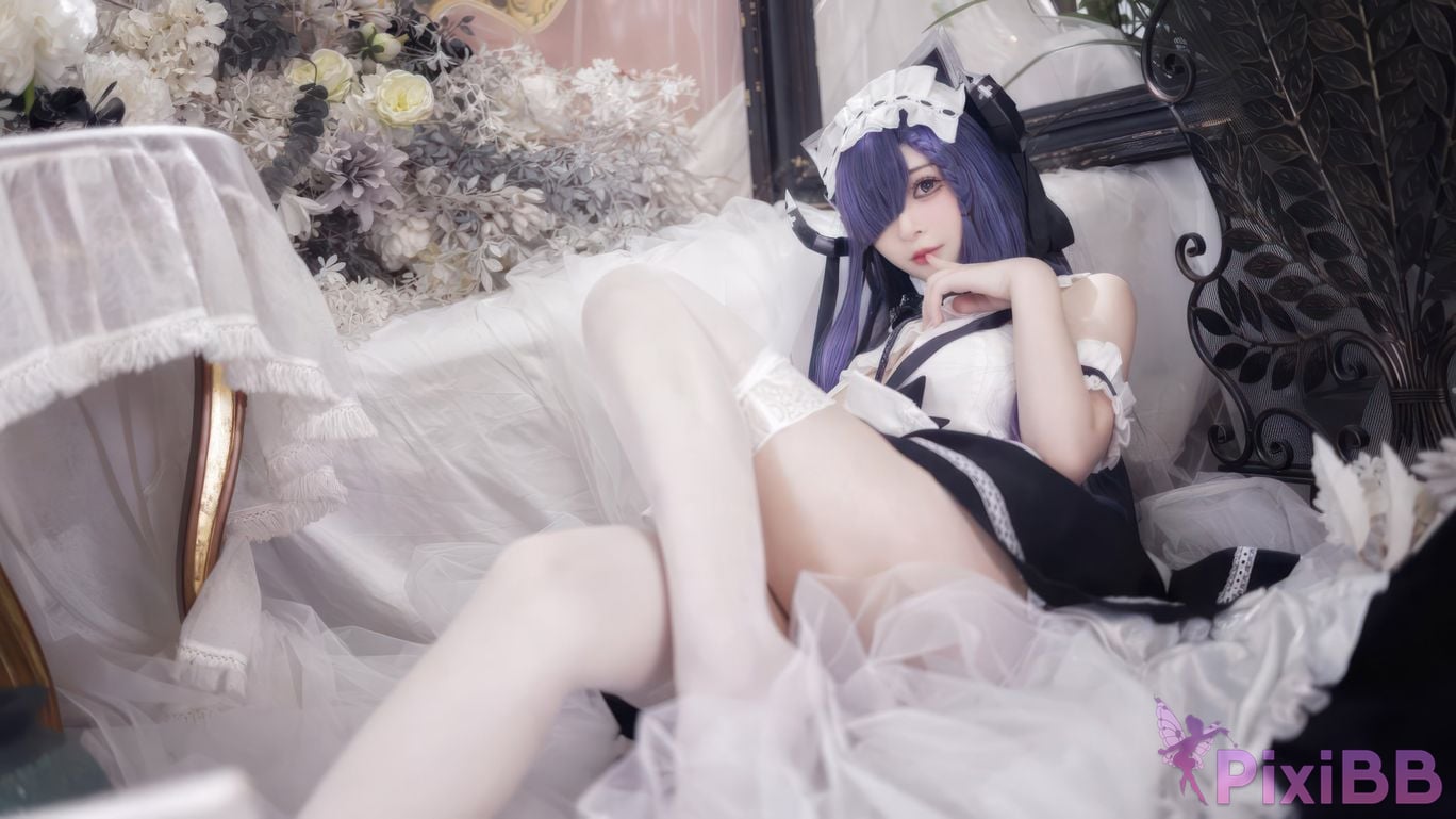 Cosplayer fork baby Captain picture azur lane august maid PixiBB.COM 002