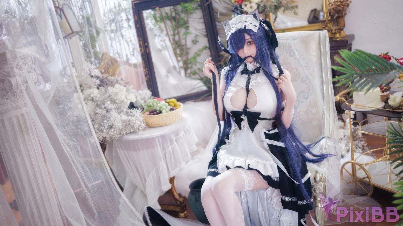 Cosplayer fork baby Captain picture azur lane august maid PixiBB.COM 005