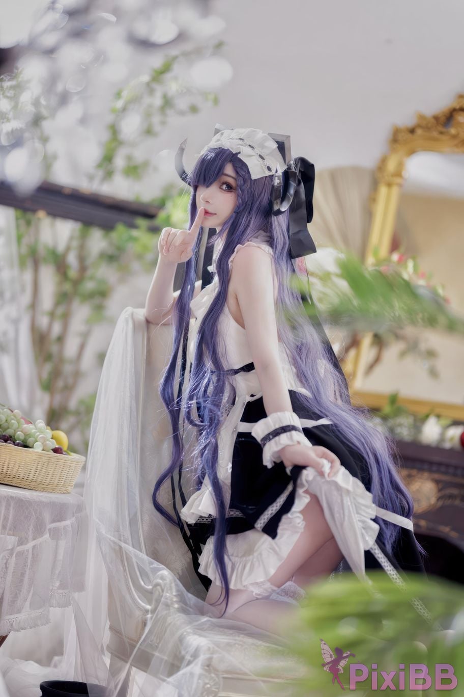 Cosplayer fork baby Captain picture azur lane august maid PixiBB.COM 009