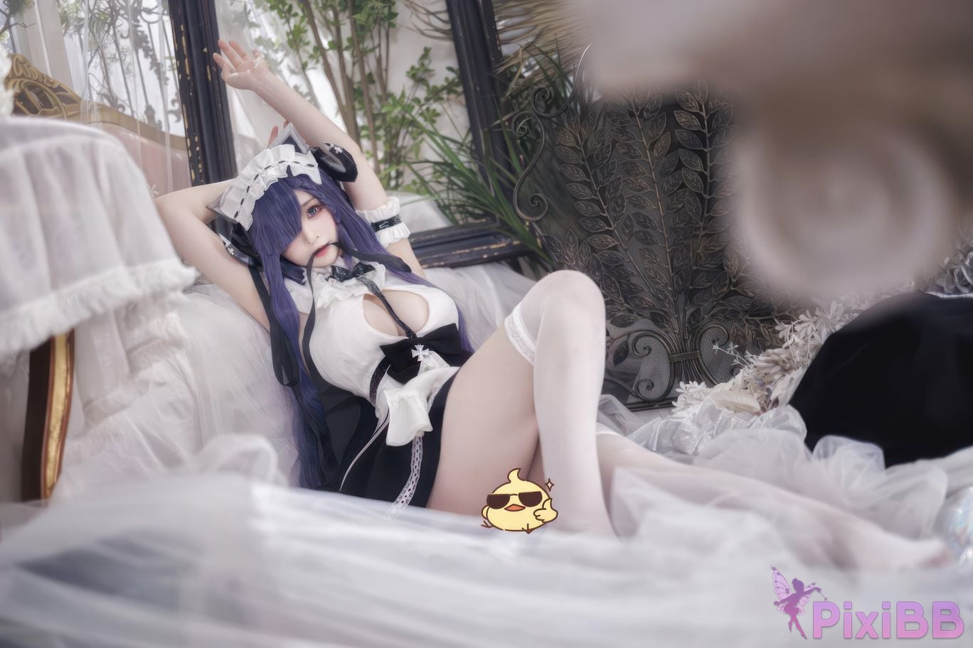 Cosplayer fork baby Captain picture azur lane august maid PixiBB.COM 011