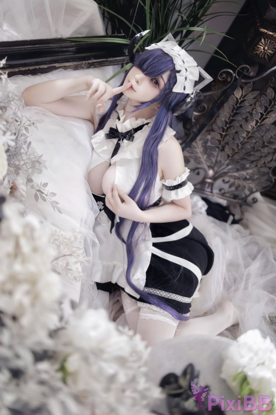 Cosplayer fork baby Captain picture azur lane august maid PixiBB.COM 012