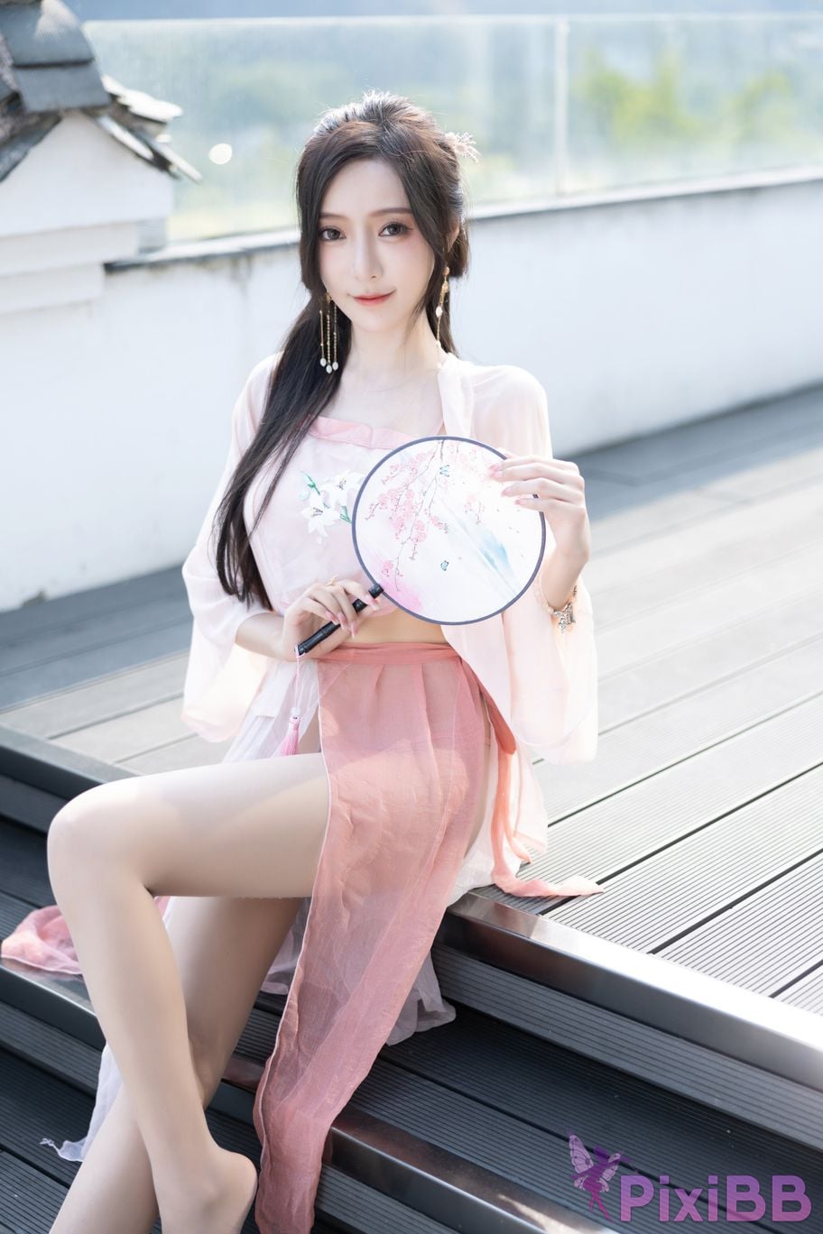 No watermark for in app purchases Wang Xinyao Yanni Pink costume fun PixiBB.COM 001