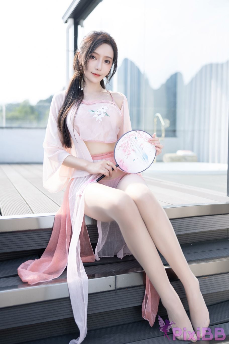 No watermark for in app purchases Wang Xinyao Yanni Pink costume fun PixiBB.COM 006