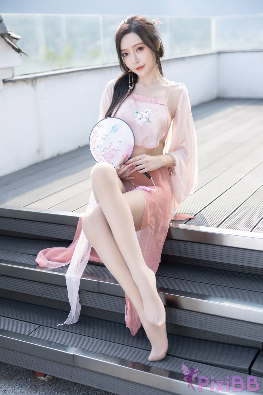 No watermark for in app purchases Wang Xinyao Yanni Pink costume fun PixiBB.COM 007