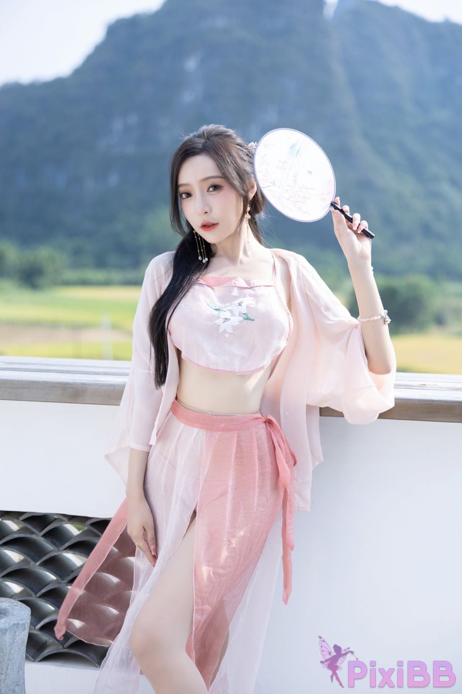 No watermark for in app purchases Wang Xinyao Yanni Pink costume fun PixiBB.COM 008